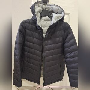 Reversible Puffer Jacket with Hood